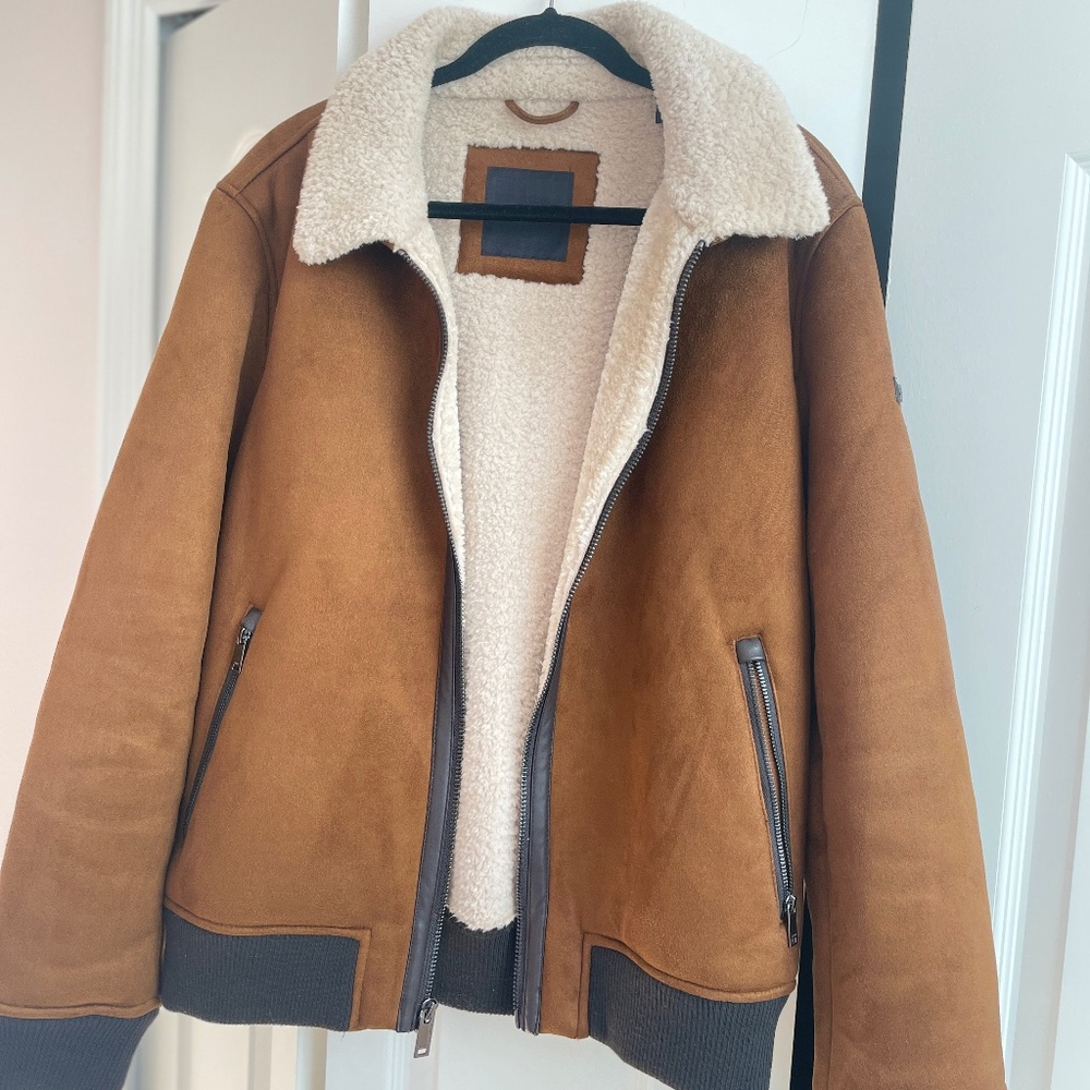 Leather winter jacket DKNY